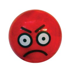 Calot rouge Emoji en colère 25mm