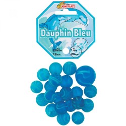 20 billes + 1 calot dauphin bleu