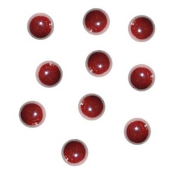 10 billes perles rouges