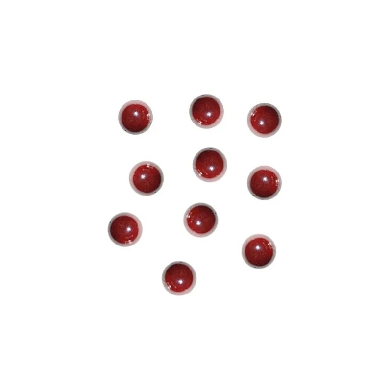 10 billes perles rouges