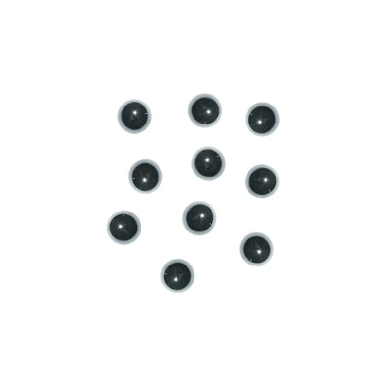 10 billes perles noires