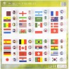 32 billes avec drapeaux pays Coupe du Monde