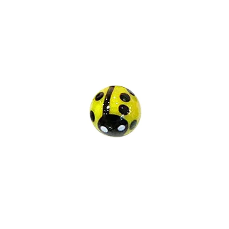 Bille coccinelle jaune pois noirs 16mm