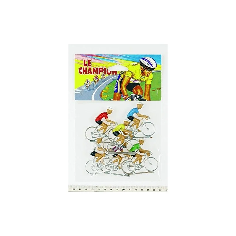 Kit 6 coureurs cyclistes décorés mains