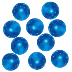 10 calots bleus lustrés 22mm